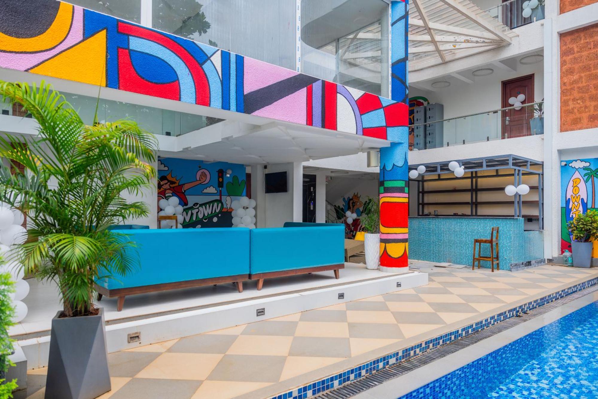 Downtown Hostels - Anjuna Bagian luar foto